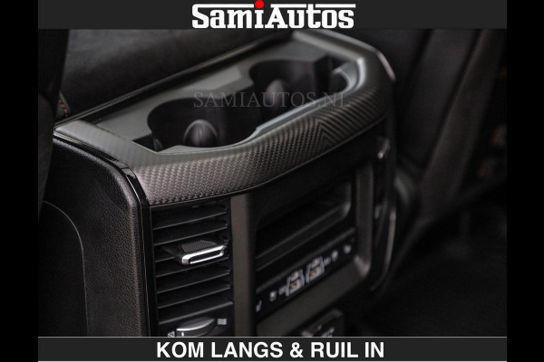 Dodge Ram TRX BLACK OPS HELLCAT | 6.2 V8 712PK SUPERCHARGER | RODE STIKSELS | FULLY LOADED | RAMBAR | CARBON | BLACK ON BLACK | CREW CAB | DUBBELE CABINE | 5 PERSOONS | De specialist in Amerikaanse pick‑ups in Nederland en Europa. Voorraad 2661 - 5444