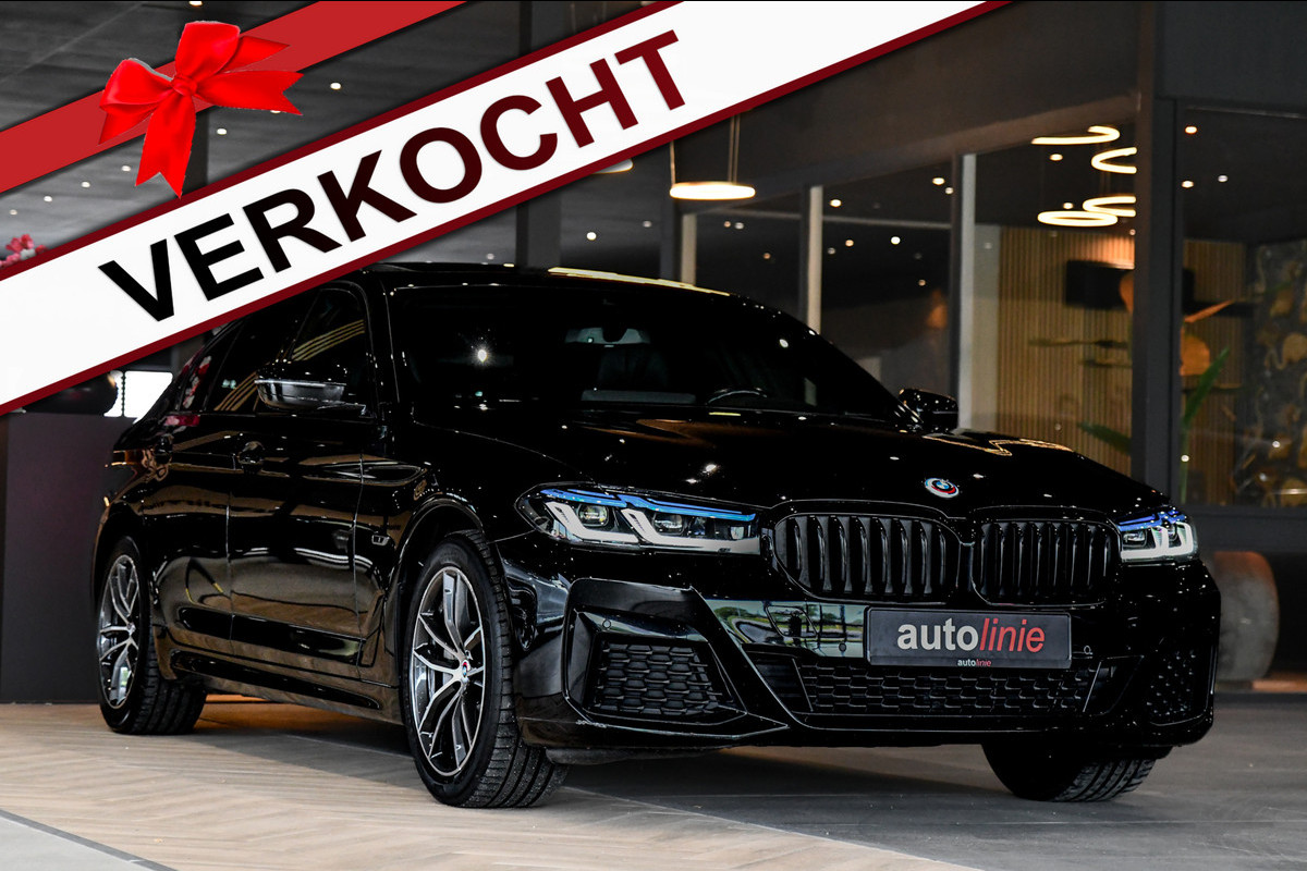 BMW 5 Serie 520e M-Sport, [SoH 90%], Shadow Line, Laser, Memory, HUD, Camera, Carplay, Ambient,