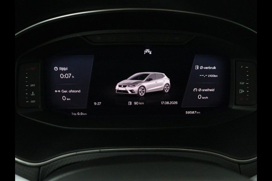 Seat Ibiza 1.0 EcoTSI FR Business Intense | Leder/alcantara | Adaptive cruise | Stoelverwarming | Carplay | Camera | Park assist | Climate control | Virtueel dashboard | 17" velgen