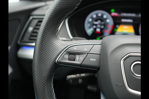 Audi Q5 Sportback 50 TFSI e 2x S Line PHEV 300pk Dealer O.H. | Trekhaak Af Fabriek | Panodak | 360 Camera | Matrix LED | Lederen Sportstoelen Verwarmd | Sfeerverlichting | Cruise Control | Navigatie | DAB | 20"L.M | Plug In Hybrid |