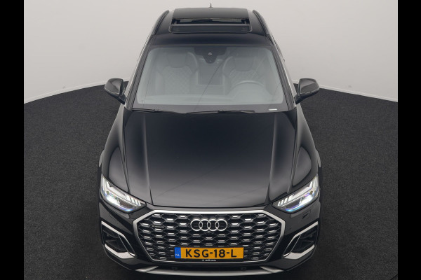 Audi Q5 Sportback 50 TFSI e 2x S Line PHEV 300pk Dealer O.H. | Trekhaak Af Fabriek | Panodak | 360 Camera | Matrix LED | Lederen Sportstoelen Verwarmd | Sfeerverlichting | Cruise Control | Navigatie | DAB | 20"L.M | Plug In Hybrid |