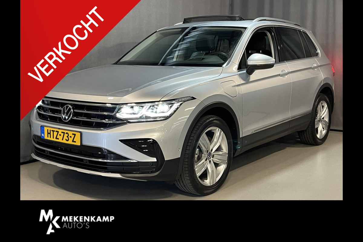 Volkswagen Tiguan 1.4 TSI eHybrid Elegance 19"/Panoramadak/Trekhaak/IQ Lights/Dodehoek/Camera/Adaptieve cruise/Elektrische klep/Stoel + stuurverwarming