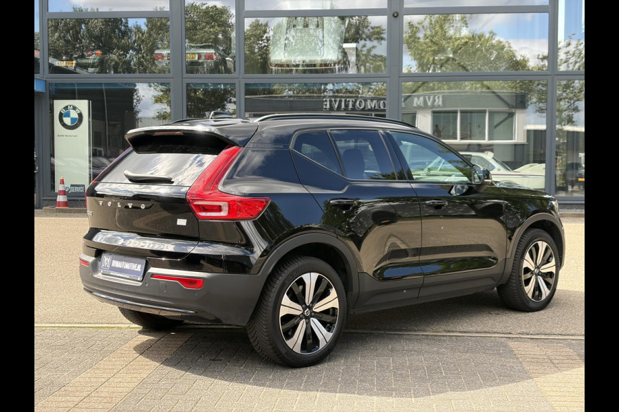 Volvo XC40 Recharge Plus SOH 92%| PILOT ASSIST ACC| ELEKTRISCHE ACHTERKLEP| DODE HOEK SENSOR |WARMTEPOMP| STOEL + STUURVERWARMING| ACHTERUITRIJCAMERA| RIJKLAAPRIJS INCL. 12 MND BOVAG GARANTIE|