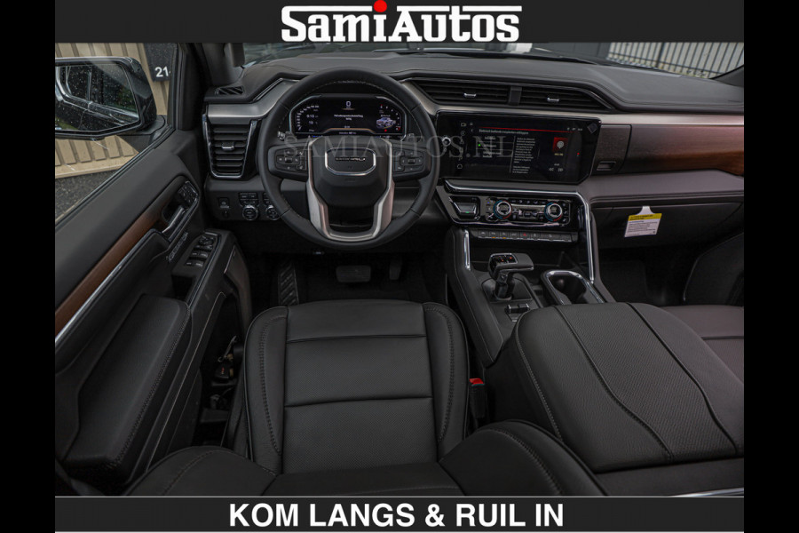 GMC Sierra DENALI | All-In Prijs | 6,2 V8 Full Option | De Meest Luxe Pick-Up in zijn Klasse | Comfortabele Dubbele Cabine met Royale 5 Zitplaatsen | BPM vrij | Nu Leverbaar uit Voorraad | Voorraad Nr 1539 | De specialist in Amerikaanse pick‑ups in Nederland en Europa.