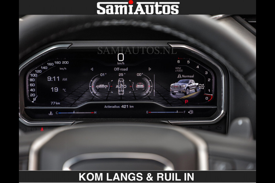 GMC Sierra DENALI | All-In Prijs | 6,2 V8 Full Option | De Meest Luxe Pick-Up in zijn Klasse | Comfortabele Dubbele Cabine met Royale 5 Zitplaatsen | BPM vrij | Nu Leverbaar uit Voorraad | Voorraad Nr 1539 | De specialist in Amerikaanse pick‑ups in Nederland en Europa.