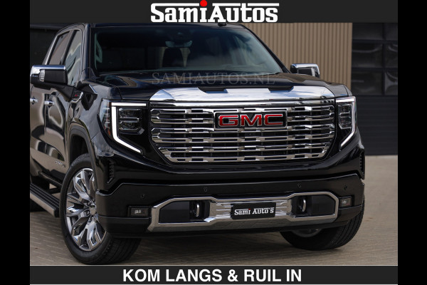 GMC Sierra DENALI | All-In Prijs | 6,2 V8 Full Option | De Meest Luxe Pick-Up in zijn Klasse | Comfortabele Dubbele Cabine met Royale 5 Zitplaatsen | BPM vrij | Nu Leverbaar uit Voorraad | Voorraad Nr 1539 | De specialist in Amerikaanse pick‑ups in Nederland en Europa.