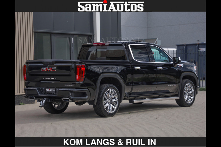 GMC Sierra DENALI | All-In Prijs | 6,2 V8 Full Option | De Meest Luxe Pick-Up in zijn Klasse | Comfortabele Dubbele Cabine met Royale 5 Zitplaatsen | BPM vrij | Nu Leverbaar uit Voorraad | Voorraad Nr 1539 | De specialist in Amerikaanse pick‑ups in Nederland en Europa.