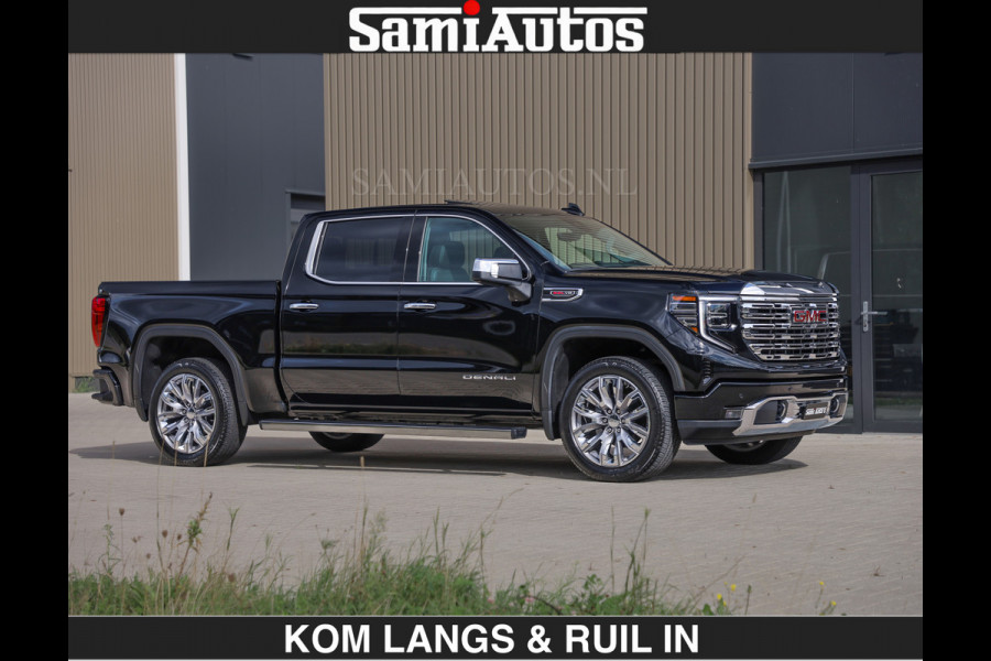 GMC Sierra DENALI | All-In Prijs | 6,2 V8 Full Option | De Meest Luxe Pick-Up in zijn Klasse | Comfortabele Dubbele Cabine met Royale 5 Zitplaatsen | BPM vrij | Nu Leverbaar uit Voorraad | Voorraad Nr 1539 | De specialist in Amerikaanse pick‑ups in Nederland en Europa.