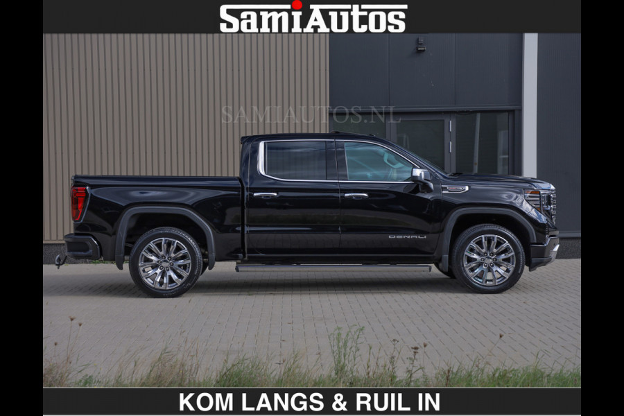 GMC Sierra DENALI | All-In Prijs | 6,2 V8 Full Option | De Meest Luxe Pick-Up in zijn Klasse | Comfortabele Dubbele Cabine met Royale 5 Zitplaatsen | BPM vrij | Nu Leverbaar uit Voorraad | Voorraad Nr 1539 | De specialist in Amerikaanse pick‑ups in Nederland en Europa.
