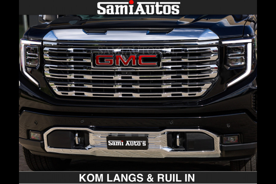 GMC Sierra DENALI | All-In Prijs | 6,2 V8 Full Option | De Meest Luxe Pick-Up in zijn Klasse | Comfortabele Dubbele Cabine met Royale 5 Zitplaatsen | BPM vrij | Nu Leverbaar uit Voorraad | Voorraad Nr 1539 | De specialist in Amerikaanse pick‑ups in Nederland en Europa.