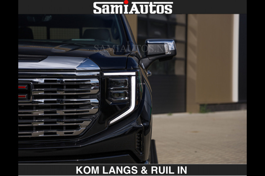 GMC Sierra DENALI | All-In Prijs | 6,2 V8 Full Option | De Meest Luxe Pick-Up in zijn Klasse | Comfortabele Dubbele Cabine met Royale 5 Zitplaatsen | BPM vrij | Nu Leverbaar uit Voorraad | Voorraad Nr 1539 | De specialist in Amerikaanse pick‑ups in Nederland en Europa.