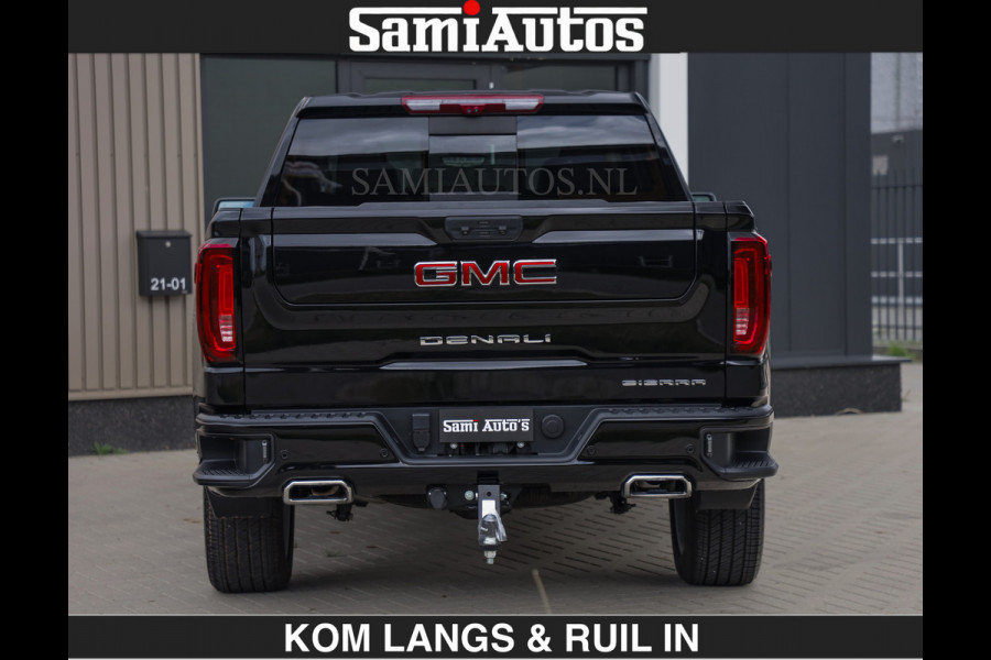 GMC Sierra DENALI | All-In Prijs | 6,2 V8 Full Option | De Meest Luxe Pick-Up in zijn Klasse | Comfortabele Dubbele Cabine met Royale 5 Zitplaatsen | BPM vrij | Nu Leverbaar uit Voorraad | Voorraad Nr 1539 | De specialist in Amerikaanse pick‑ups in Nederland en Europa.
