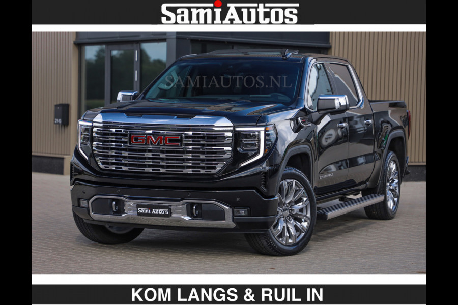 GMC Sierra DENALI | All-In Prijs | 6,2 V8 Full Option | De Meest Luxe Pick-Up in zijn Klasse | Comfortabele Dubbele Cabine met Royale 5 Zitplaatsen | BPM vrij | Nu Leverbaar uit Voorraad | Voorraad Nr 1539 | De specialist in Amerikaanse pick‑ups in Nederland en Europa.