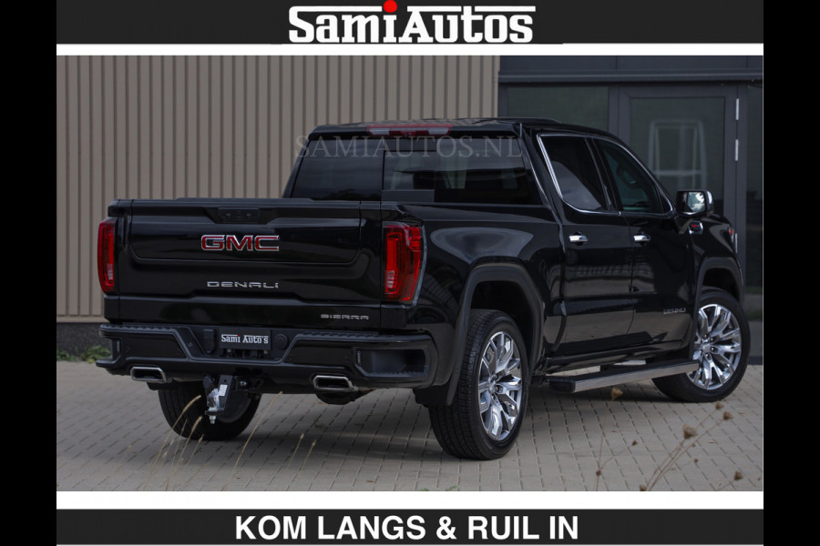 GMC Sierra DENALI | All-In Prijs | 6,2 V8 Full Option | De Meest Luxe Pick-Up in zijn Klasse | Comfortabele Dubbele Cabine met Royale 5 Zitplaatsen | BPM vrij | Nu Leverbaar uit Voorraad | Voorraad Nr 1539 | De specialist in Amerikaanse pick‑ups in Nederland en Europa.