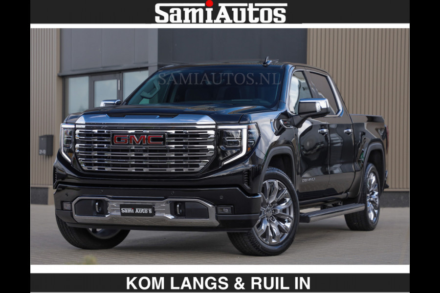 GMC Sierra DENALI | All-In Prijs | 6,2 V8 Full Option | De Meest Luxe Pick-Up in zijn Klasse | Comfortabele Dubbele Cabine met Royale 5 Zitplaatsen | BPM vrij | Nu Leverbaar uit Voorraad | Voorraad Nr 1539 | De specialist in Amerikaanse pick‑ups in Nederland en Europa.