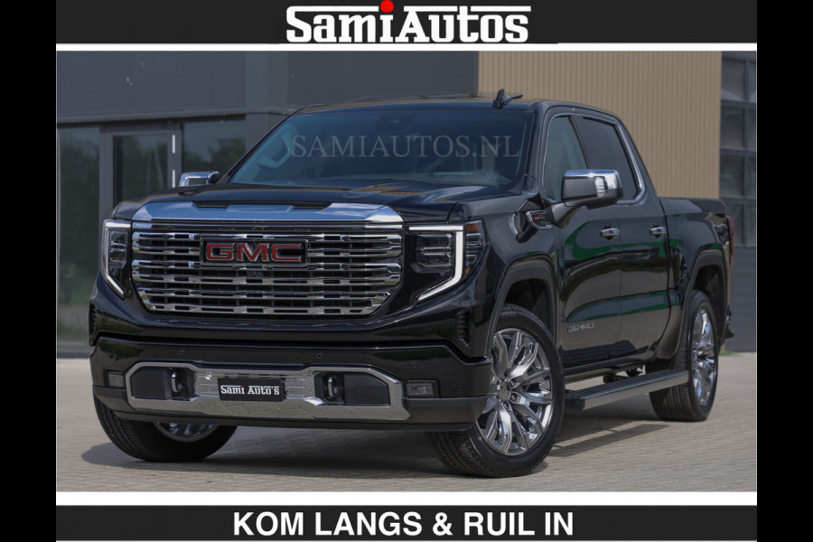 GMC Sierra DENALI | All-In Prijs | 6,2 V8 Full Option | De Meest Luxe Pick-Up in zijn Klasse | Comfortabele Dubbele Cabine met Royale 5 Zitplaatsen | BPM vrij | Nu Leverbaar uit Voorraad | Voorraad Nr 1539 | De specialist in Amerikaanse pick‑ups in Nederland en Europa.