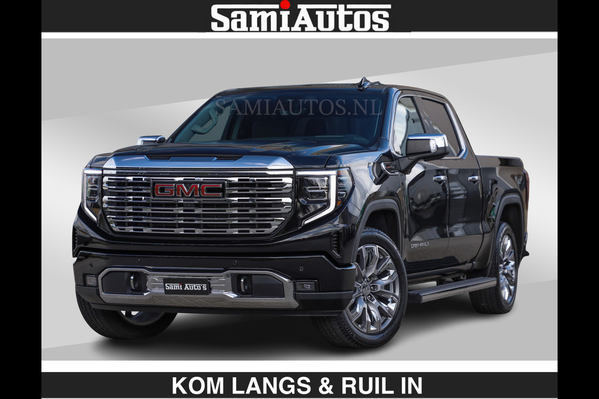 GMC Sierra DENALI | All-In Prijs | 6,2 V8 Full Option | De Meest Luxe Pick-Up in zijn Klasse | Comfortabele Dubbele Cabine met Royale 5 Zitplaatsen | BPM vrij | Nu Leverbaar uit Voorraad | Voorraad Nr 1788 | De specialist in Amerikaanse pick‑ups in Nederland en Europa.