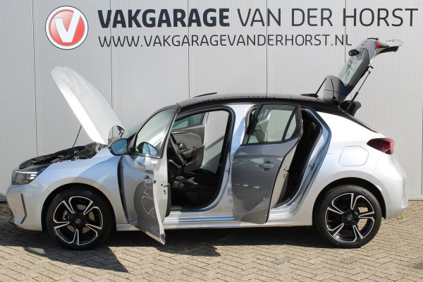Opel Corsa 1.2-100pk Turbo Ultimate. In nieuwstaat verkerende Opel Corsa ! Autm. airco, cruise cntrl, lane assist, panoramadak, verwarmde stoelen, LM wielen, camera, pdc v+a, navigatie by Apple Carplay/Android auto, metallic, LED verl. etc.