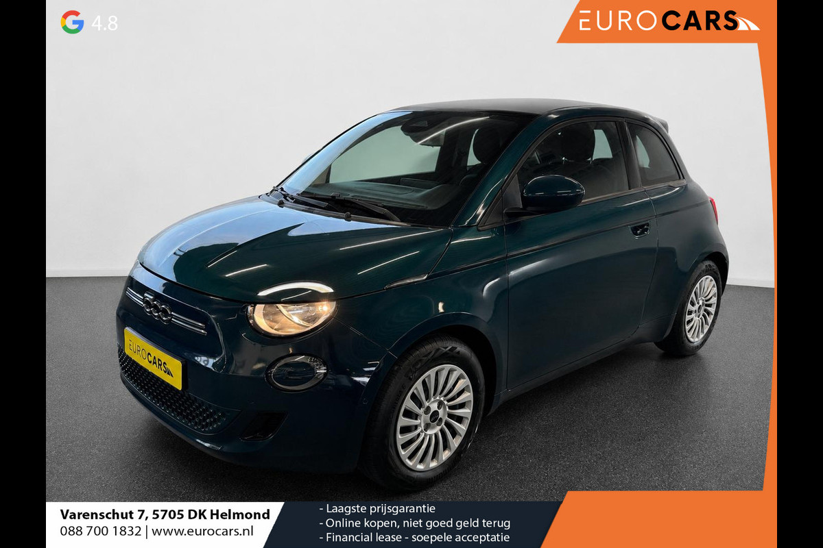Fiat 500E 42 kWh Navigatie by Apple Carplay Android Auto camera Parkeersensoren rondom Dodehoekdetectie Cruise Control Stoelverwarming Keyless Entry Climate Control