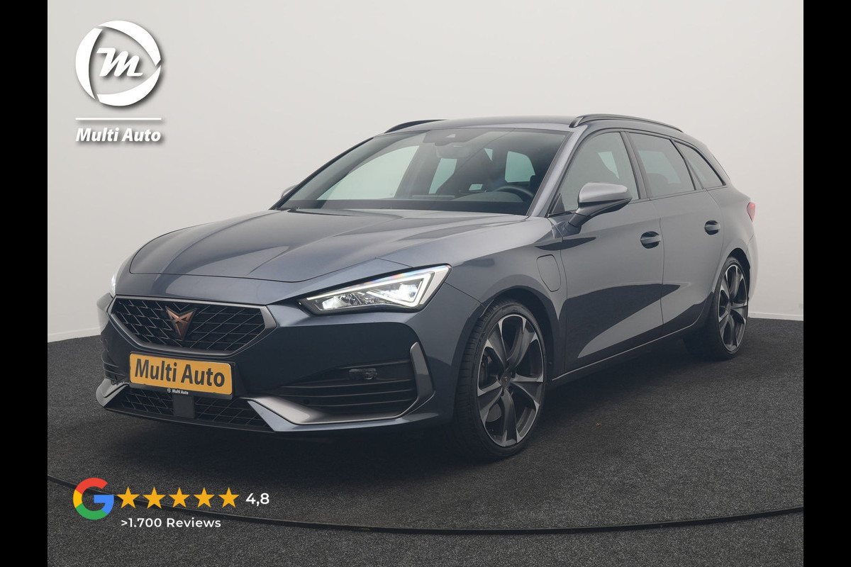 CUPRA Leon Sportstourer 1.4 e-Hybrid PHEV 245pk Dealer O.H | Trekhaak | Adaptive Cruise | Sportstoelen & Stuur Verwarmd | Apple Carplay | Sfeerverlichting | Keyless | Virtual | Navigatie | DAB | 19"L.M |