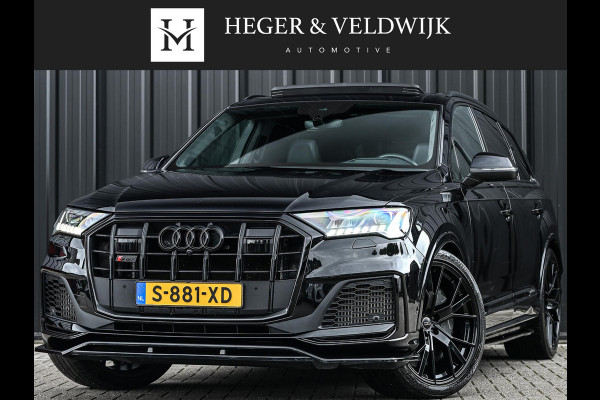 Audi Q7 4.0 TFSI SQ7 quattro Panoramadak | Keramische Remmen | Alcantara Hemel | Carbon Interieur | B&O | HUD | Luchtvering | Stoelverwarming V+A | Camera | Ambiance Interieur | Stuurverwarming | Achterasbesturing |