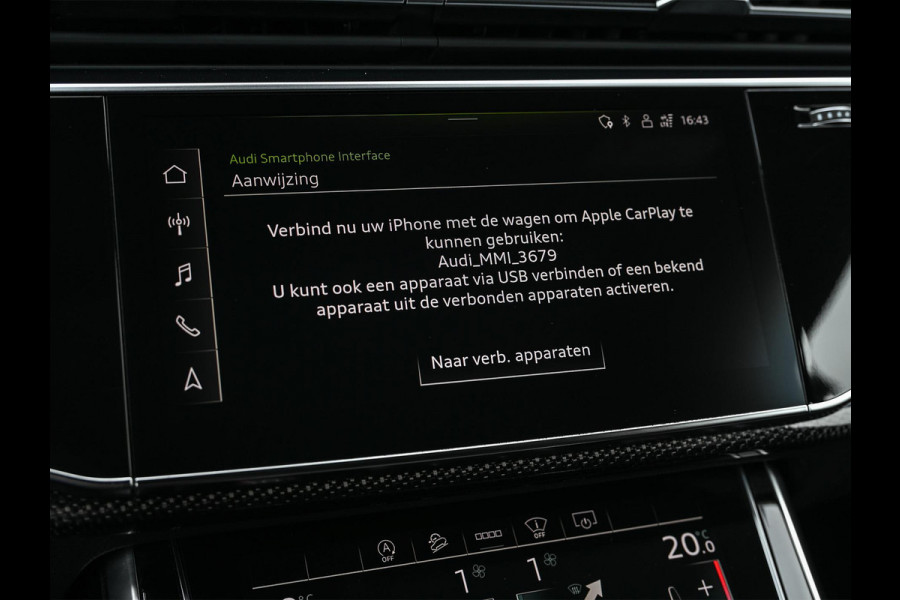Audi Q7 4.0 TFSI SQ7 quattro Panoramadak | Keramische Remmen | Alcantara Hemel | Carbon Interieur | B&O | HUD | Luchtvering | Stoelverwarming V+A | Camera | Ambiance Interieur | Stuurverwarming | Achterasbesturing |