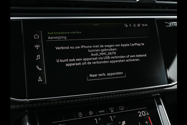 Audi Q7 4.0 TFSI SQ7 quattro Panoramadak | Keramische Remmen | Alcantara Hemel | Carbon Interieur | B&O | HUD | Luchtvering | Stoelverwarming V+A | Camera | Ambiance Interieur | Stuurverwarming | Achterasbesturing |