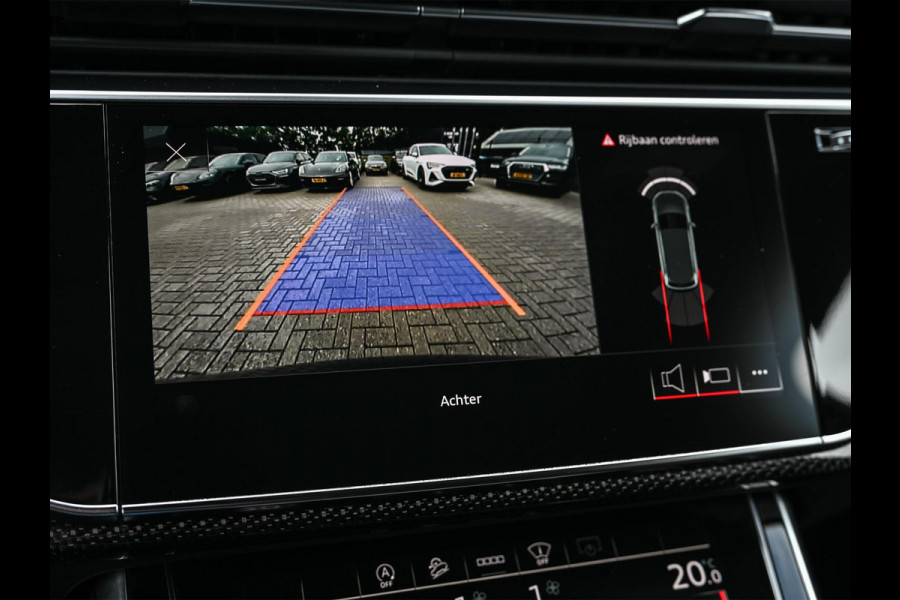Audi Q7 4.0 TFSI SQ7 quattro Panoramadak | Keramische Remmen | Alcantara Hemel | Carbon Interieur | B&O | HUD | Luchtvering | Stoelverwarming V+A | Camera | Ambiance Interieur | Stuurverwarming | Achterasbesturing |