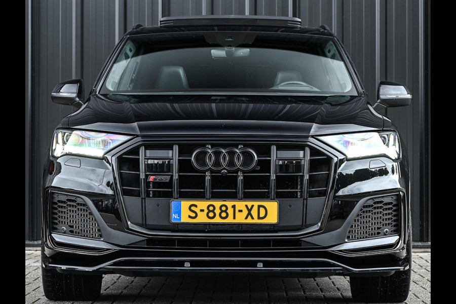 Audi Q7 4.0 TFSI SQ7 quattro Panoramadak | Keramische Remmen | Alcantara Hemel | Carbon Interieur | B&O | HUD | Luchtvering | Stoelverwarming V+A | Camera | Ambiance Interieur | Stuurverwarming | Achterasbesturing |