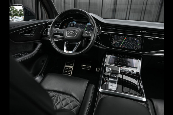 Audi Q7 4.0 TFSI SQ7 quattro Panoramadak | Keramische Remmen | Alcantara Hemel | Carbon Interieur | B&O | HUD | Luchtvering | Stoelverwarming V+A | Camera | Ambiance Interieur | Stuurverwarming | Achterasbesturing |
