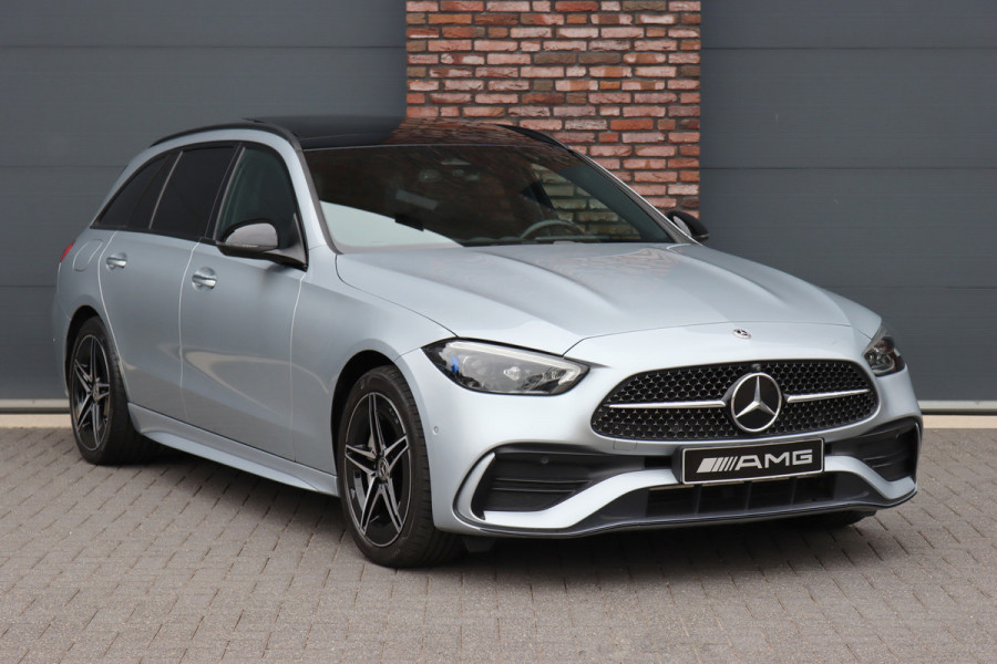 Mercedes-Benz C-Klasse Estate 300 e AMG Line | Panoramadak | Burmester | Distronic | Memory | Leder | Trekhaak | Digital Light | HUD | Surround Camera |