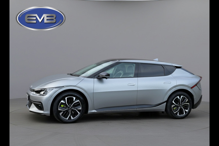 Kia Ev6 GT-Line 77.4 kWh, mat grijs, panoramadak, trekhaak, rondom zicht camera,warmtepomp,1 e eigenaar, NL auto met nap