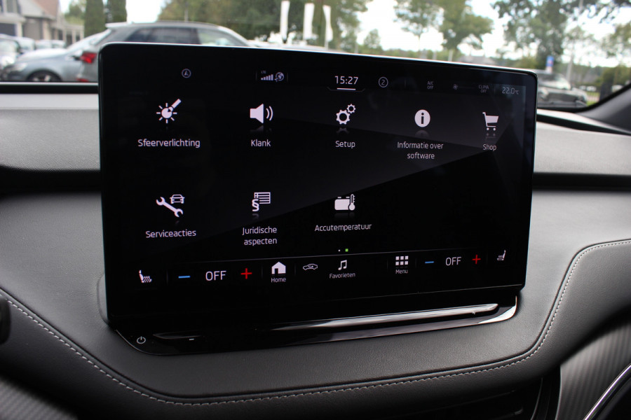 Škoda ENYAQ iV 60 Sportline / SoH 93,4% / Camera / Leder&Alcantara / Matrix LED / Keyless / 20'' / CarPlay / Stuur+Stoelverwarmd / DAB / Cruise Control