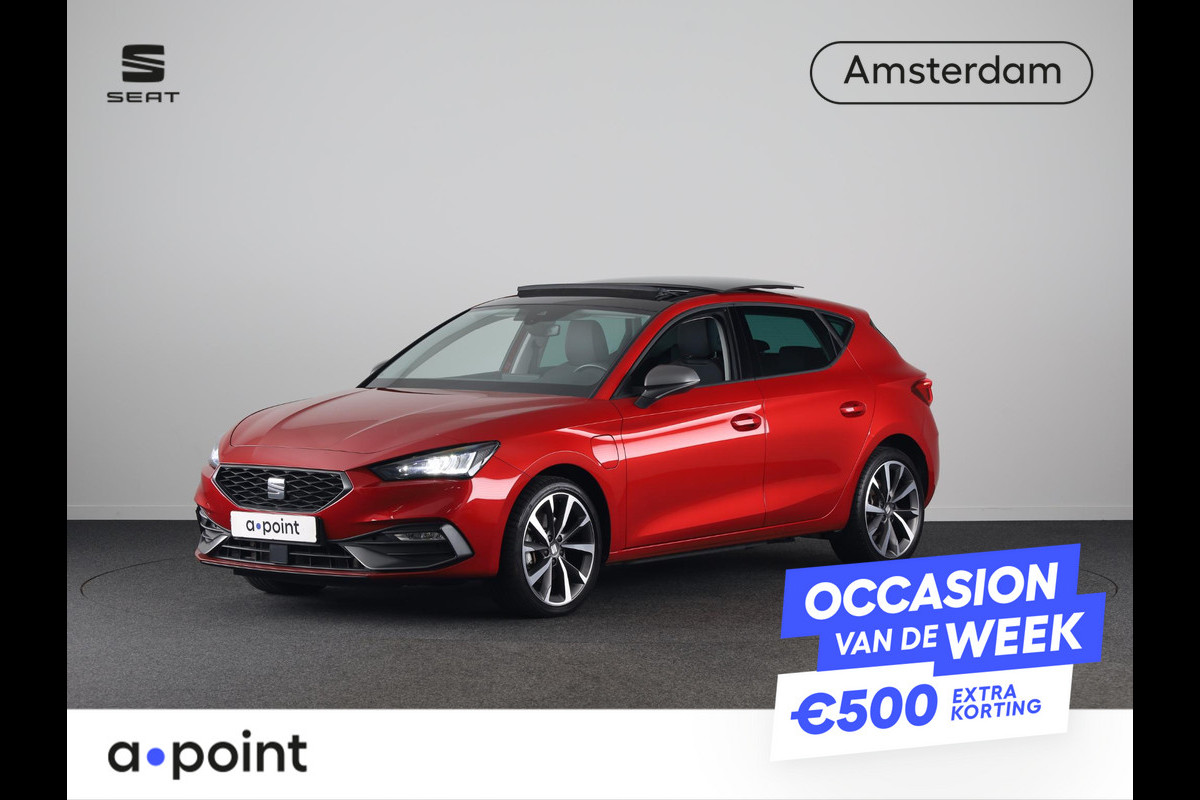 Seat Leon 1.4 TSI eHybrid PHEV FR Business Intense 204 pk | Private lease € 619,- per mnd | Navigatie | Panoramadak | Trekhaak (wegklapbaar) | Parkeersensoren achter | Stoelverwarming |