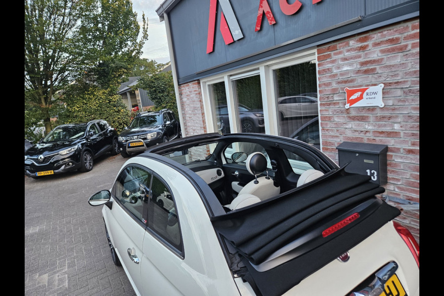 Fiat 500 1.2 Rockstar Cabrio! Automaat! Leuke/Nette Auto! Xenon! Leer! Airco/Clima! Cruise Control!