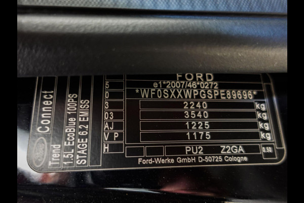 Ford Transit Connect 1.5 EcoBlue Automaat L2 Trend Navigatie Airco Camera Parkeersensoren Cruise Control Trekhaak Betimmering Lichtmetalen Velgen