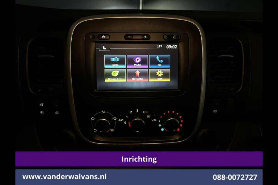 Renault Trafic 2.0 dCi 120pk L2H1 Inrichting Euro6 Airco | Omvormer | Camera | Navigatie | LED | Imperiaal Trekhaak, Cruisecontrol, Parkeersensoren, Bijrijdersbank