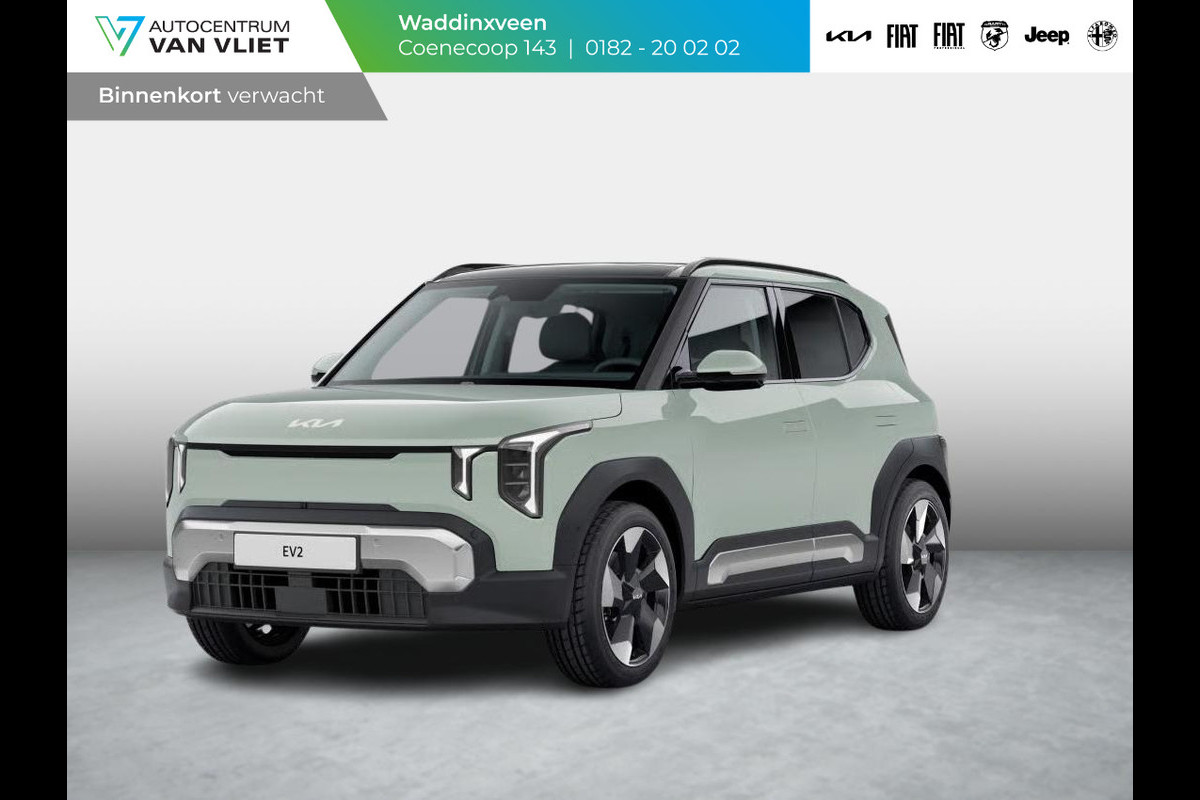 Kia EV2 Plus Advanced 42.2 kWh | 5p. | Actieprijs* | Navi. | Clima. | Adapt. Cruise | Stoel&Stuur Verwarming | 15L Frunk | Harman Kardon | Glazen Kanteldak