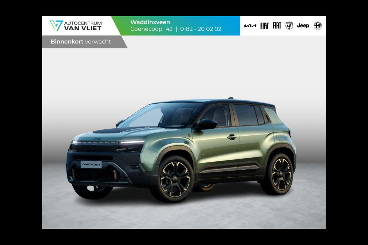 Jeep Avenger 1.2 4xe 85th Anniversary | Schuif/Kanteldak | Adapt. Cruise | Winter Pack | Convenience Pack | Elektr. A-Klep | Forest Green