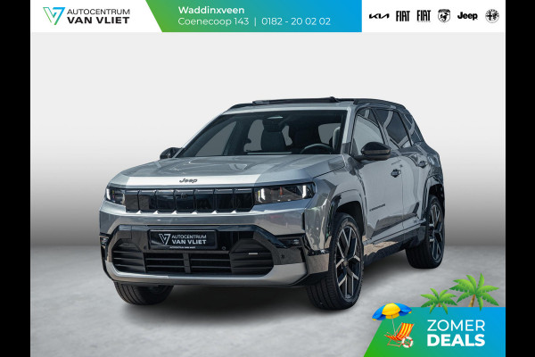 Jeep Compass First Edition 74 kWh | Adapt. Cruise | Camera | Carplay | 20" | Elektr. A-Klep | Navi | Winter Pack | Schuif/Kanteldak | Premium Pack | Conv. Pack | Warmtepomp