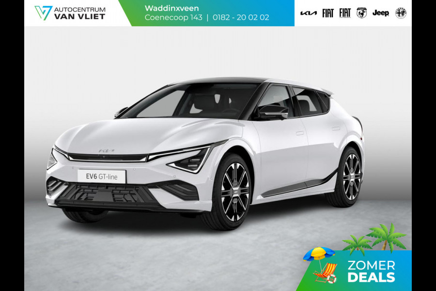 Kia Ev6 GT-Line Business Edition 84 kWh | Direct leverbaar | Gunstige fiscale waarde | Navi. | Clima. | Adapt. Cruise. | Stoel&Stuur Verwarming | Dodehoekassistentie | GT-Line Vegan Lederen Bekleding