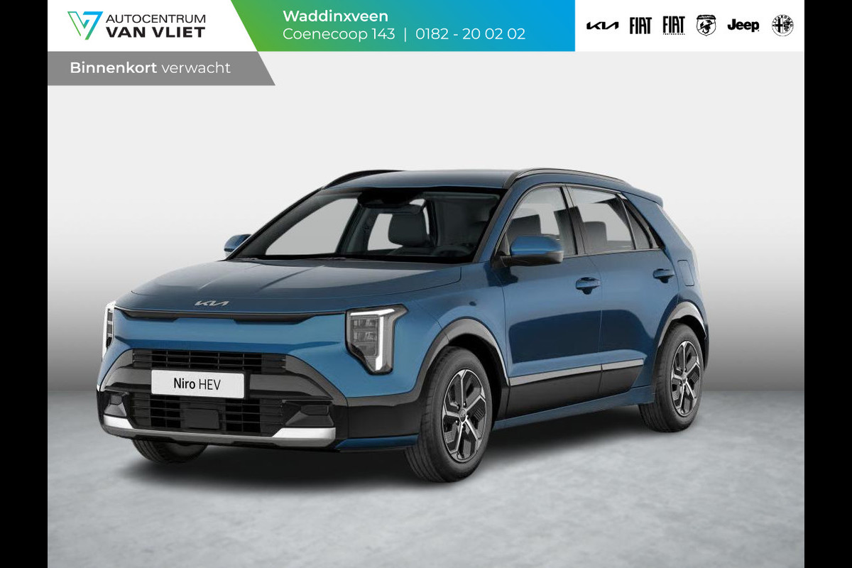 Kia Niro 1.6 GDi Hybrid DynamicLine | Actieprijs* | Snel leverbaar | Nieuw model | Navi. | Clima. | Adapt. Cruise. | Parkeersensoren | Achteruitrijcamera | Bekleding In Stof/Lederlook