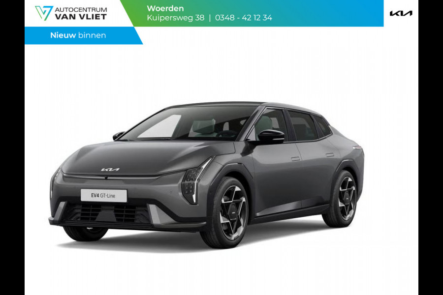 Kia EV4 Fastback GT-Line Business Edition 81.4 kWh | Navi. | Clima. | Stuur&Stoel Verwarming | Adapt. Cruise. | Achteruitrijcamera | GT-Line Vegan Lederen Stoelbekleding