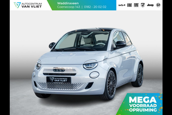 Fiat 500 Hybrid La Prima | Clima | LED | PDC | JBL Premium Audio | 17" | Camera | Canneloni Ivory/Piombo interieur