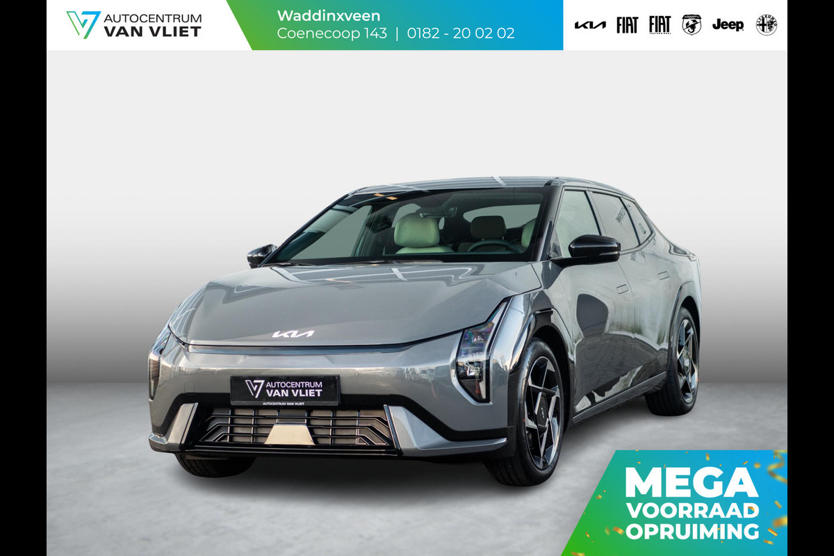 Kia EV4 Fastback GT-Line Business Edition 81.4 kWh | Direct leverbaar | Gunstige fiscale waarde! | Navi. | Clima. | Adapt. Cruise. | Stoel&Stuur Verwarming | Dodehoekassistentie | GT-Line Vegan Lederen Stoelbekleding