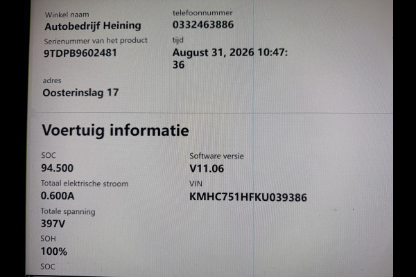 Hyundai IONIQ Comfort EV Camera. Navi. Apple-carplay. Baterrij 100%