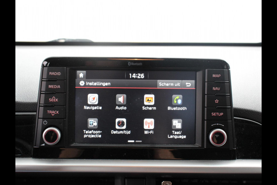 Kia Picanto 1.0 CVVT ComfortPlusLine Navigator Navigatie Lichtmetalen velgen Elektrische ramen Airco Camera Apple Carplay/ Android Auto