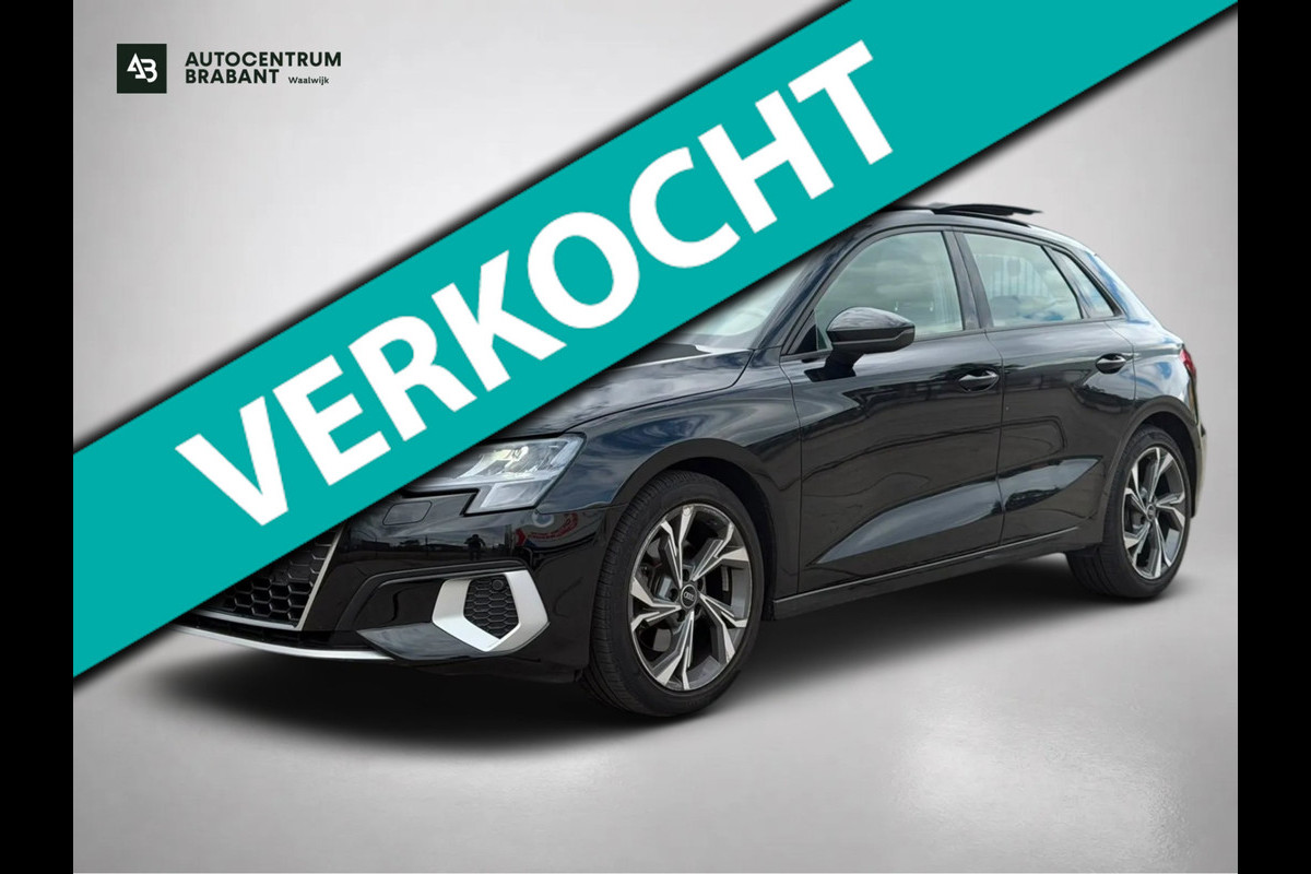 Audi A3 Sportback 35 TFSI S edition (Dealer OnderH, Panorama, Navi, Carplay, StoelV,Leder, Lane Assist, Addapt Cruise, Etc)