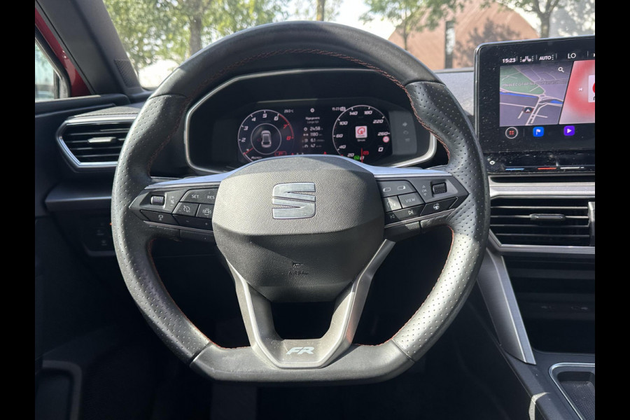 Seat Leon 1.5 eTSI FR VAN:22.900,- VOOR:19.877,- UW HERFSTVOORDEEL:3.023,- 150PK | STOEL + STUURVERWARMING |ACHTERUIT RIJ CAMERA | KEYLESS | DODEHOEK | APPLECARPLAY\AINDROID AUTO | TREKHAAK | RIJKLAAR GELEVERD MET 12 MND BOVAG GARANTIE | ADAP. CRUISE |