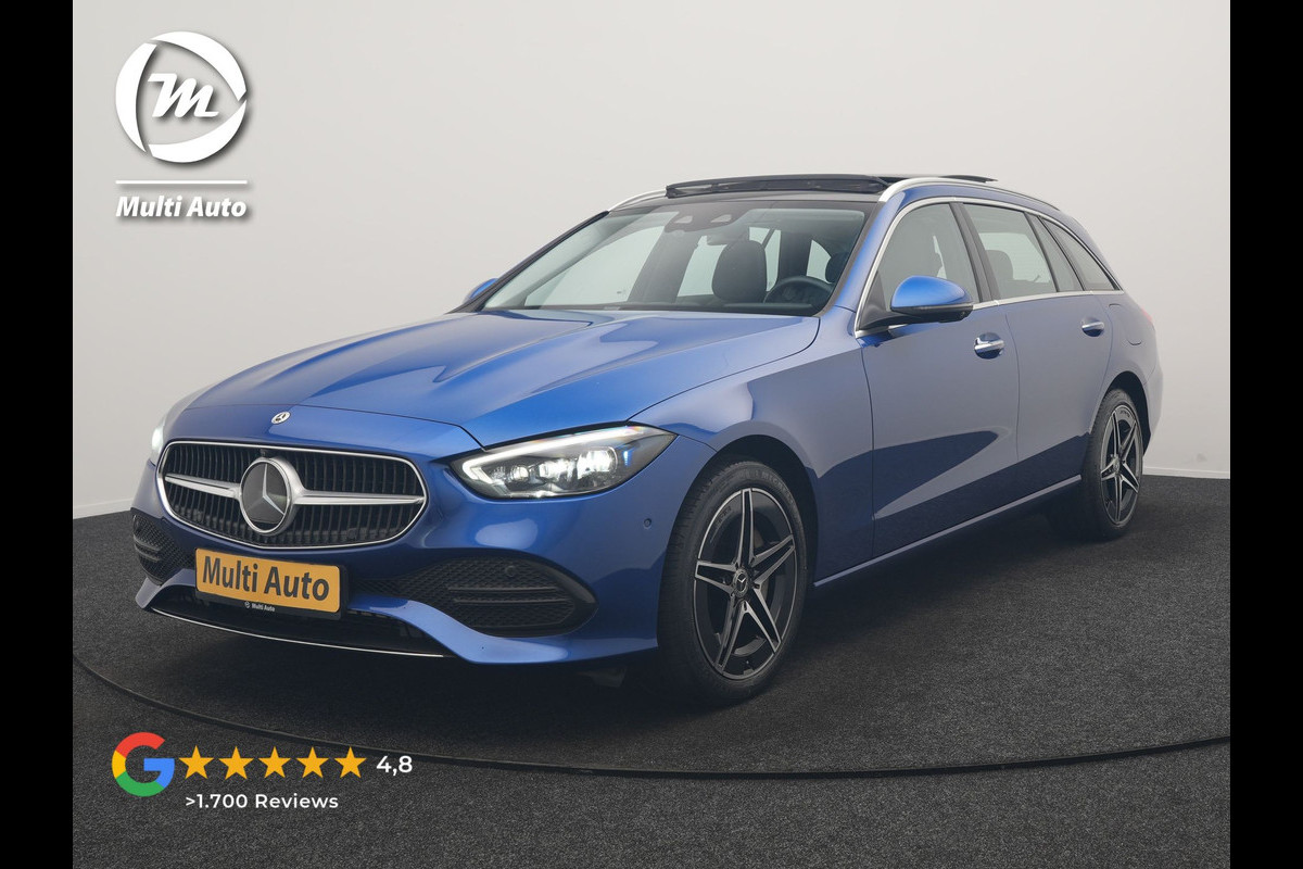 Mercedes-Benz C-Klasse Estate 300 e Avantgarde PHEV 313pk Dealer O.H | Trekhaak Af Fabriek | Panodak | Adaptive Cruise | Head Up | 360 Camera | Digital LED | Lederen Sportstoelen Verwarmd | Keyless | Sfeerverlichting | Apple Carplay | Virtual | Navigatie | DAB | Plug In Hybrid |